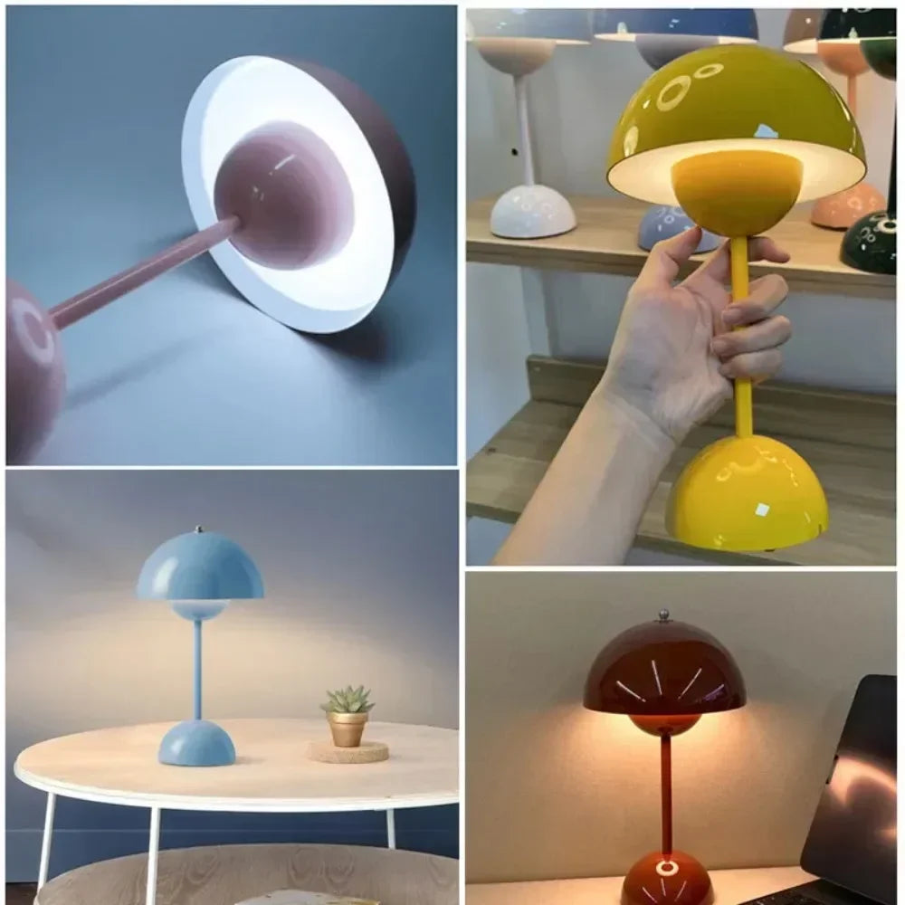 Rechargeable LED Mushroom Lamp – Soft Lighting &amp; Elegant Design for a Soothing Ambiance