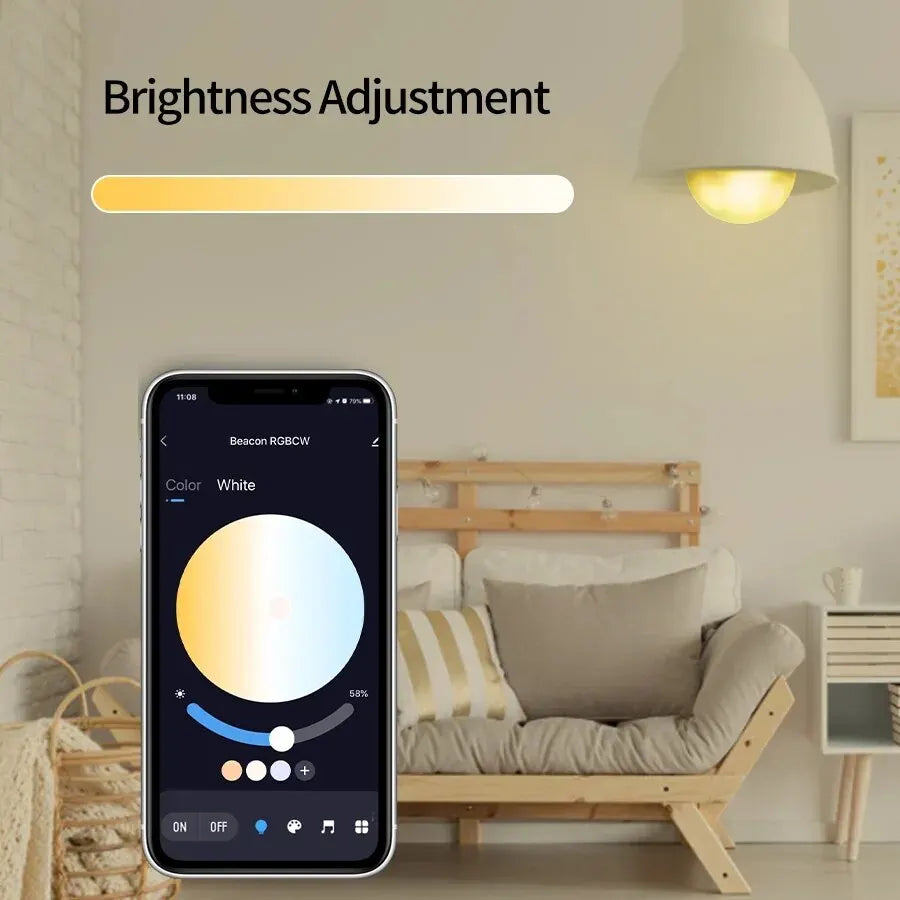 Smart LED bulb E27 – RGB, Bluetooth &amp; APP control, 15W