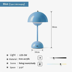 Rechargeable LED Mushroom Lamp – Soft Lighting &amp; Elegant Design for a Soothing Ambiance