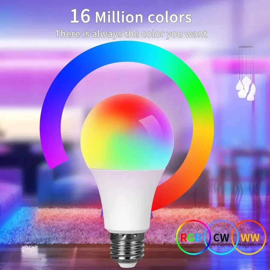 Smart LED bulb E27 – RGB, Bluetooth &amp; APP control, 15W