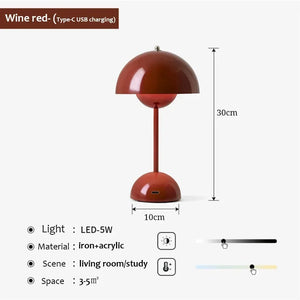 Rechargeable LED Mushroom Lamp – Soft Lighting &amp; Elegant Design for a Soothing Ambiance