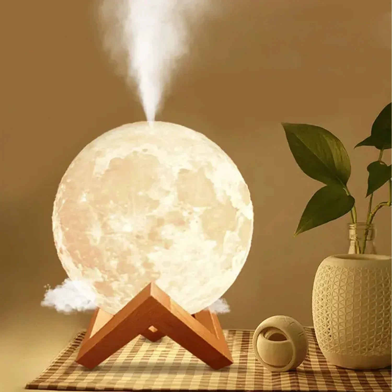 Lune Magique : Humidificateur & Diffuseur d’Huiles Essentielles – Ambiance Relaxante & Design Épuré